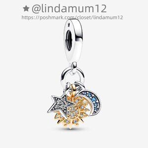 Pandora Two-tone Celestial Triple Dangle Charm